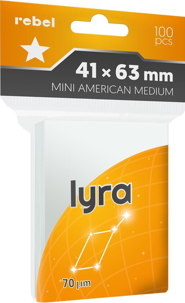 Koszulki na karty Rebel (41x63 mm) `Mini American Medium` Lyra, 100 sztuk
