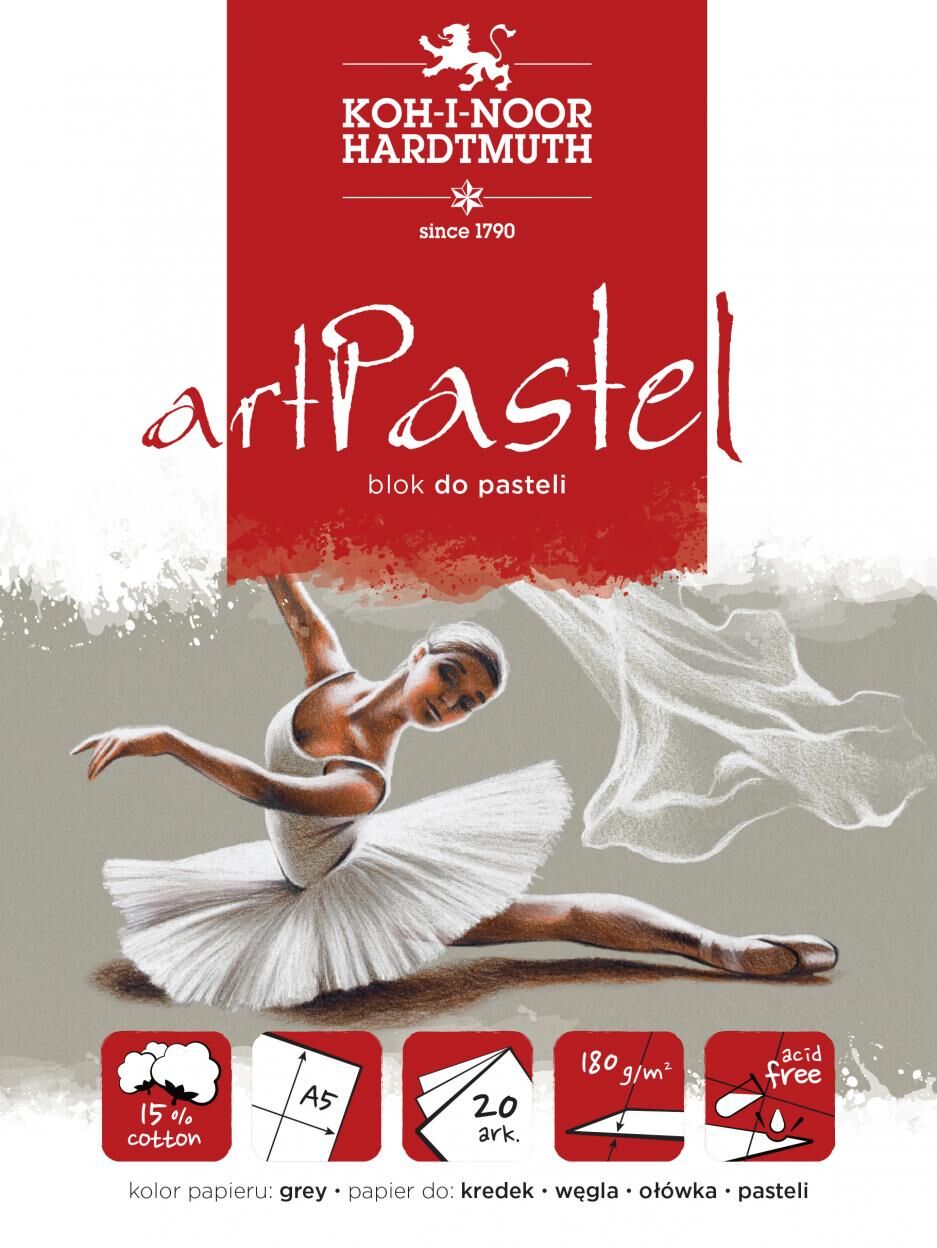Blok do pasteli artpastel szary A5 - 20 kartek