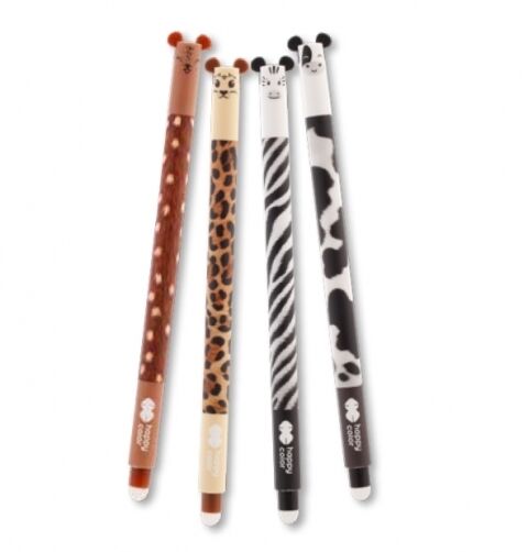 Długopis wymazywalny Happy Color Uszaki 0.5mm niebieski - Furry Safari, 1 szt