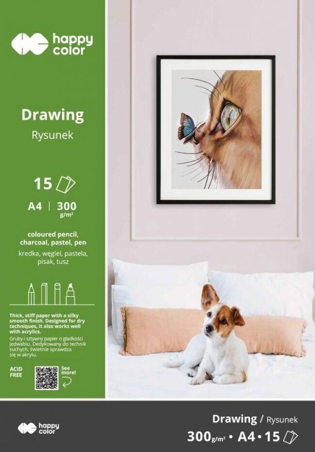 Blok do rysunku ART, 300g, A4/15 ark