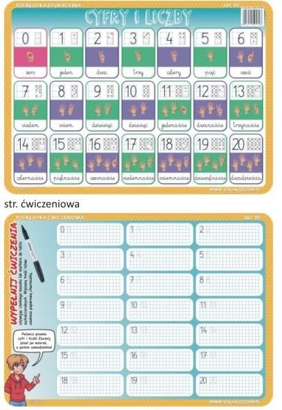 Podkładka edukacyjna 05 - Cyfry i liczby