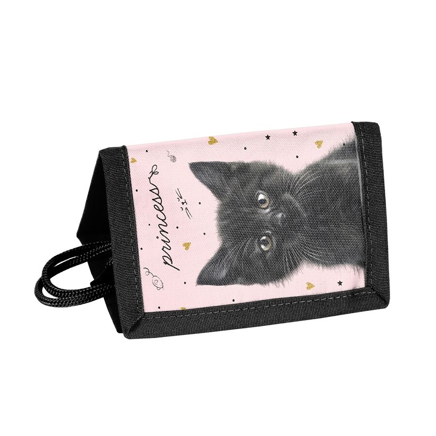 Portfel ze sznurkiem - Black Cat