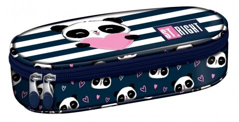 Piórnik saszetka usztywniona z wewnętrzną klapką PC-01 - Panda Love