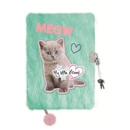 Pamiętnik z kłódką `włochacz` A5/96k. - My Little Friend, Fluffy Kitty