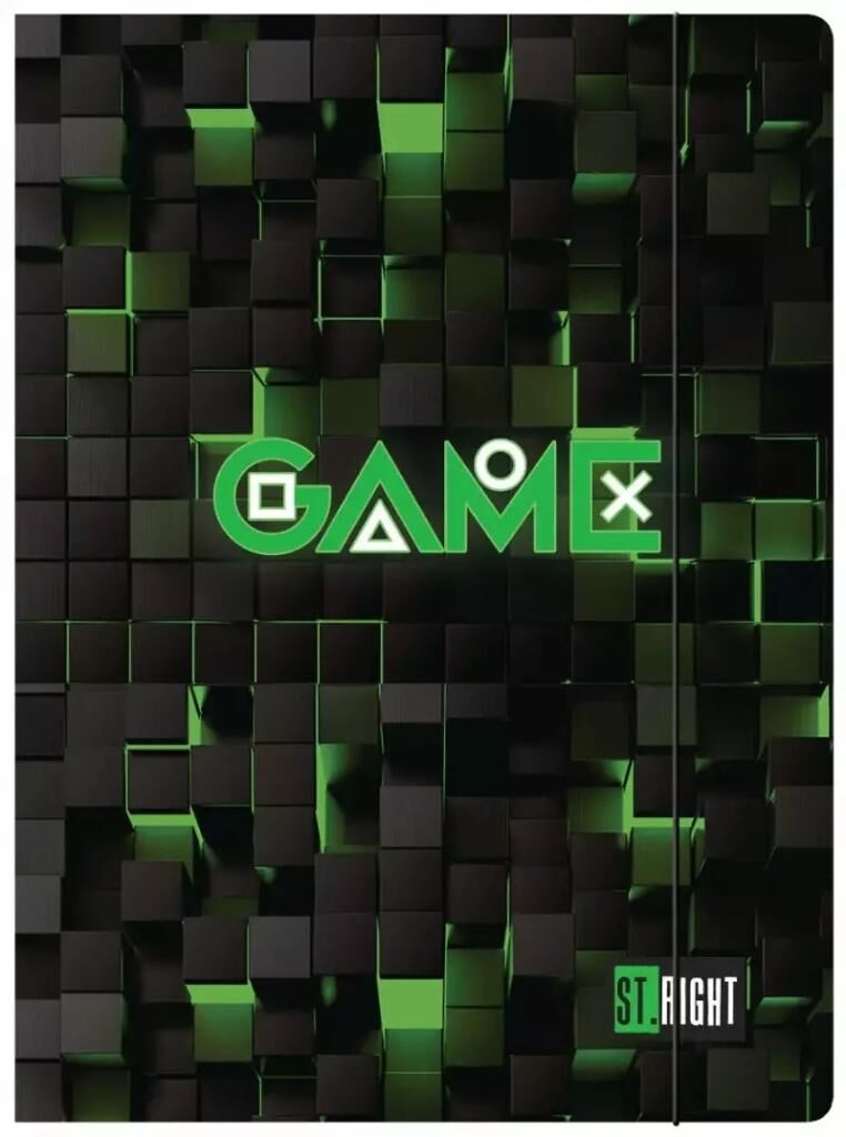 Teczka z gumką A4, 300 g/m2 Green Game - St.Right