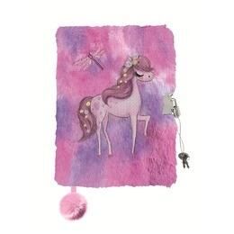 Pamiętnik z kłódką `włochacz` A5/96k. - My Little Friend, Romantic Horse