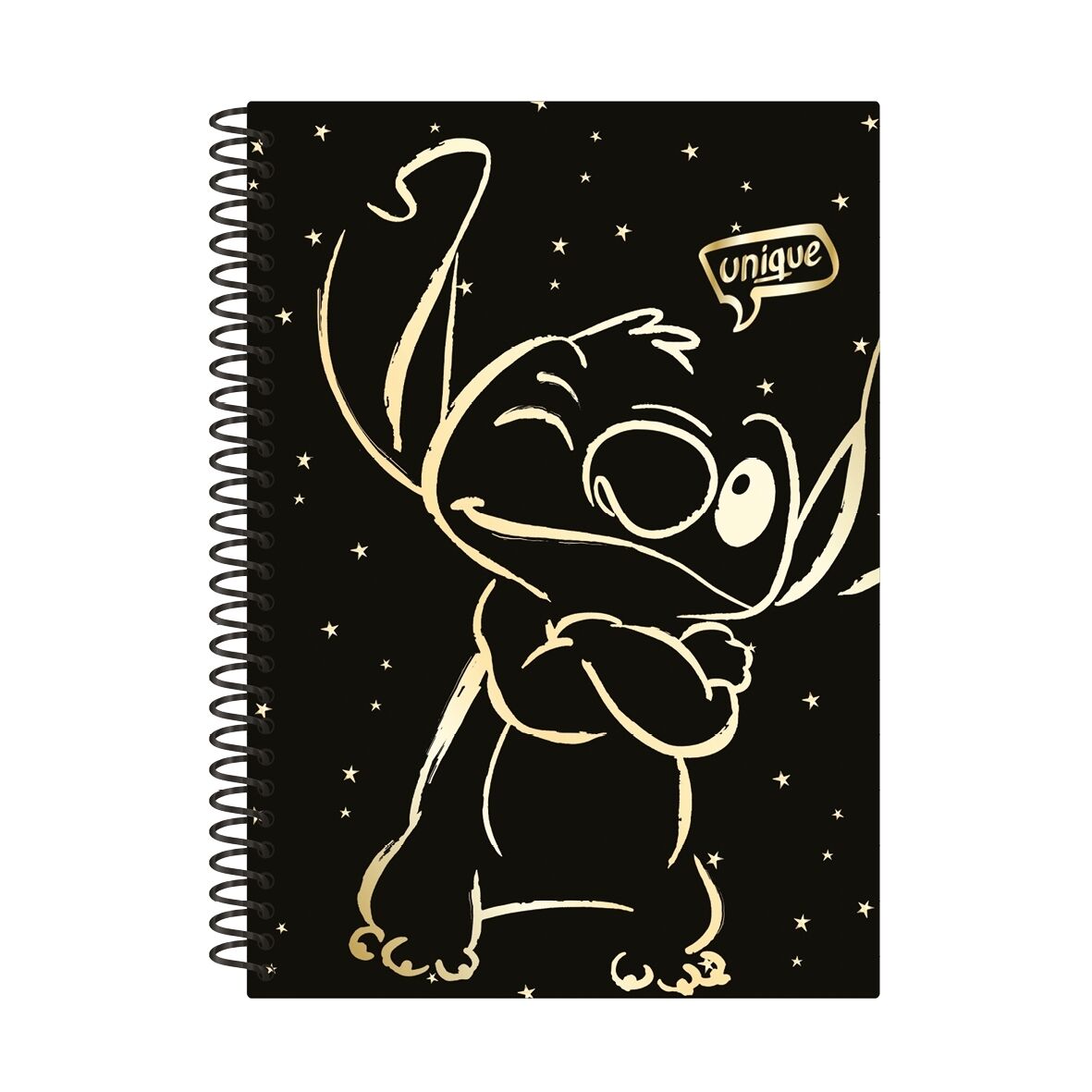 Kołobrulion B5 Disney Gold Stitch plastikowa spirala 100 kartek