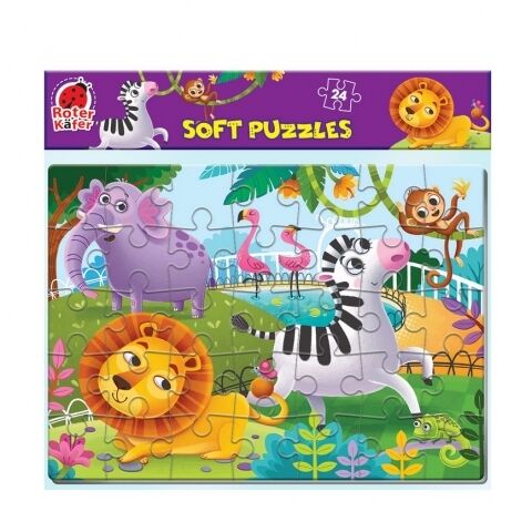 Piankowe puzzle. Zwierzęta w zoo (RK6040-02)