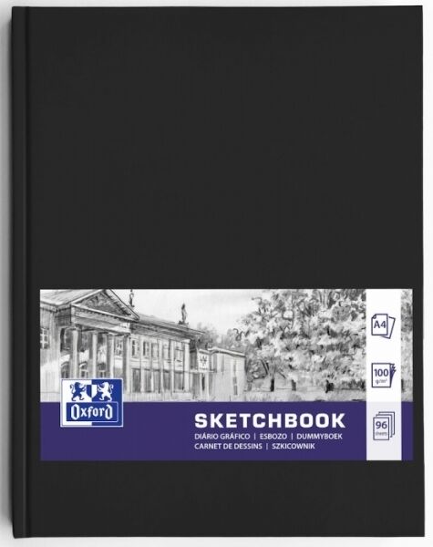 Szkicownik Oxford Sketchbook Artistic A4/96k szyty - czarny