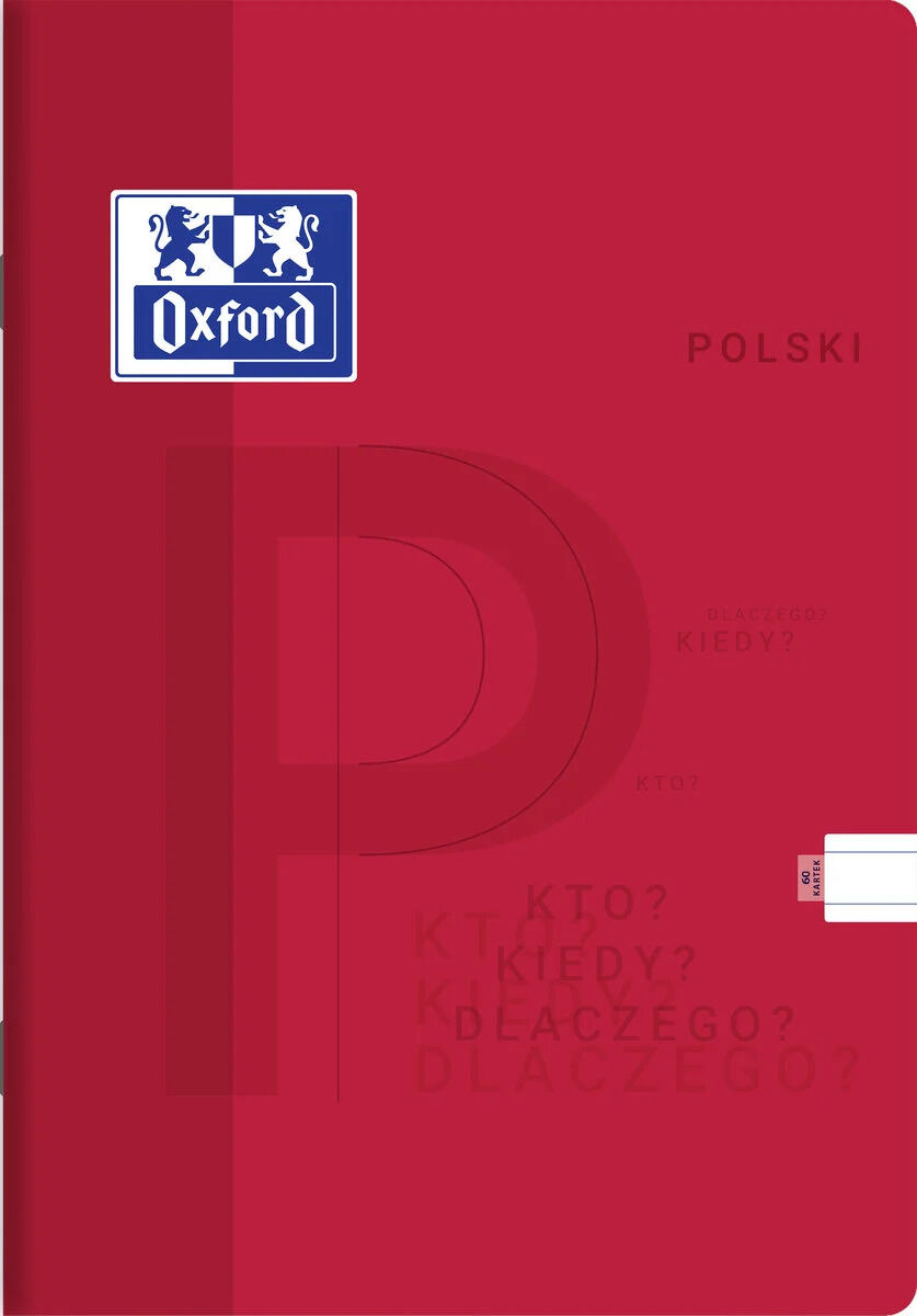 Zeszyt Oxford A5/60k linia z marginesem - Polski