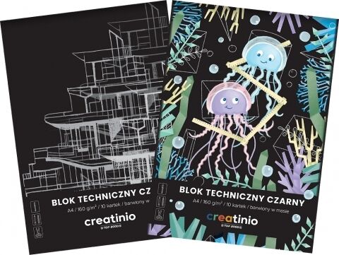 Blok techniczny Creatinio A4/10k - czarny, 1 szt