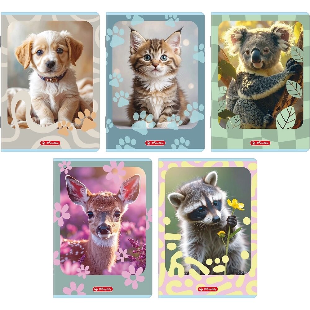 Zeszyt Herlitz Standard Animals A5/32k kratka z marginesem, 1 szt