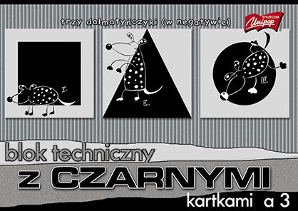 Blok techniczny czarny a3 10 k.