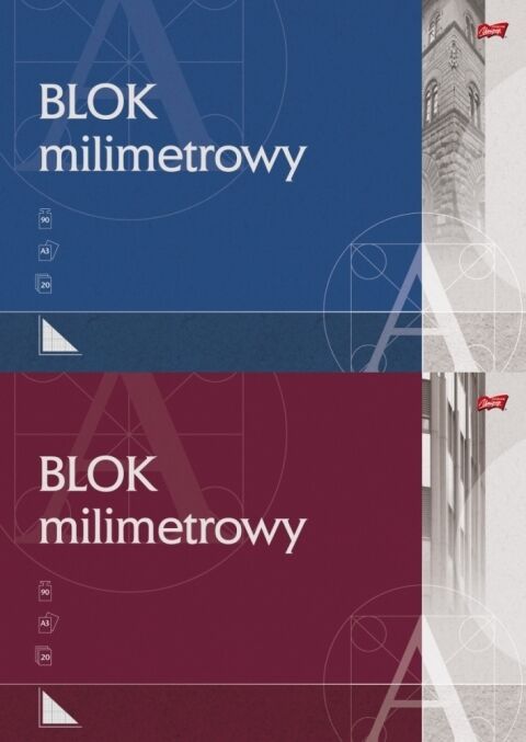 Blok milimetrowy Unipap A3/20 kartek