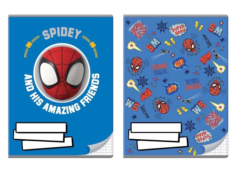 Zeszyt A5 16k. kratka Spidey (mix wzorów)