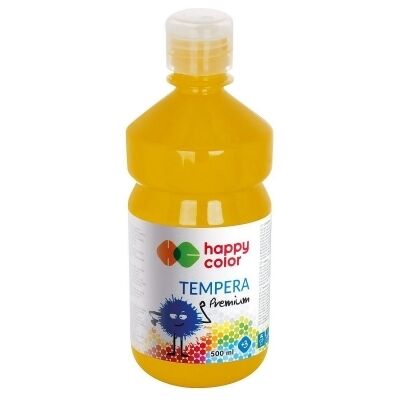 Farba tempera Happy Color kolor: żółty ciemny 500 ml 1 kol. (3310)