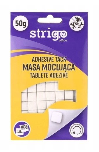 Strigo, Masa mocująca samoprzylepna klejąca biała 50 g