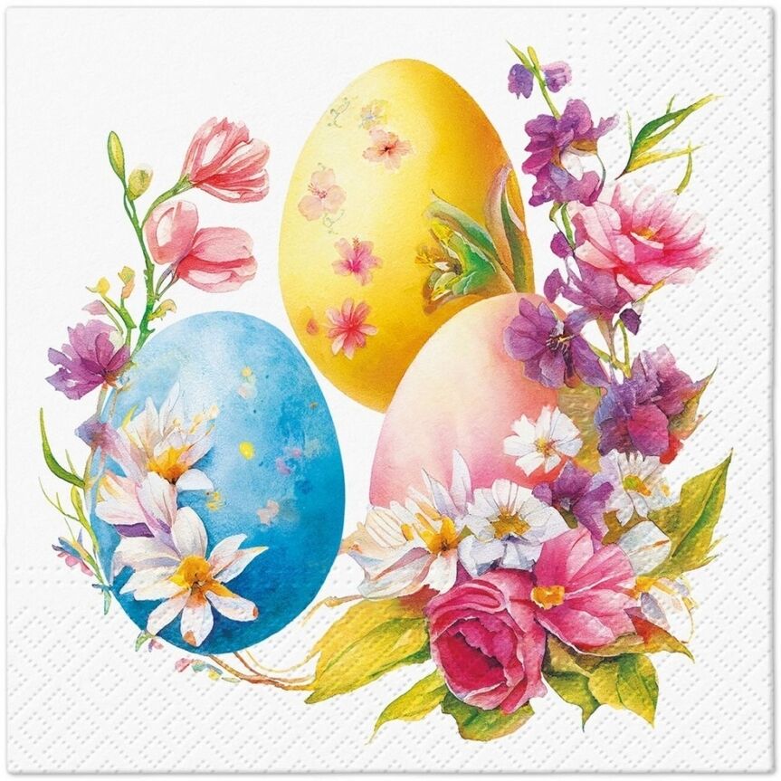 Serwetki Lunch - Egg Bouquet, 33x33cm