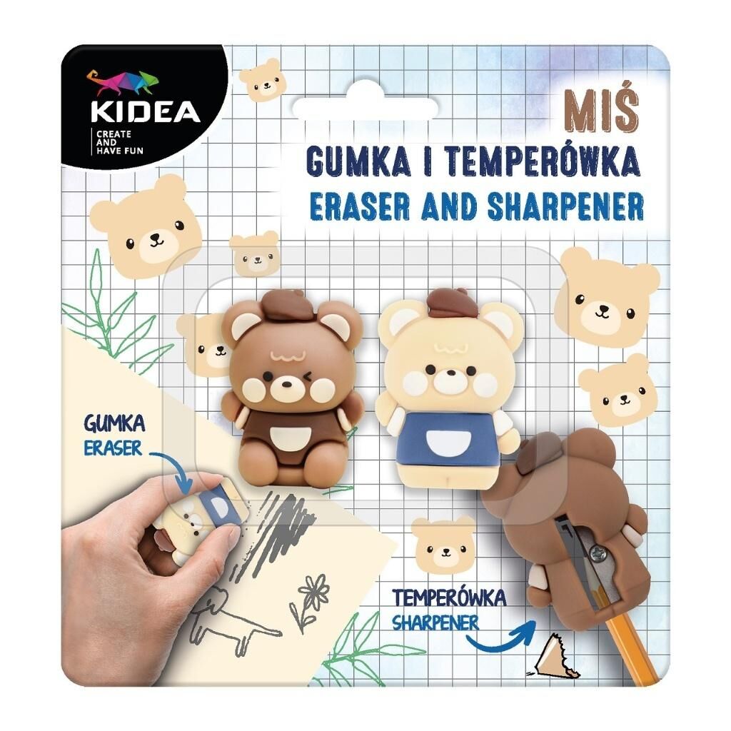 Kidea, Gumka i temperówka - Miś