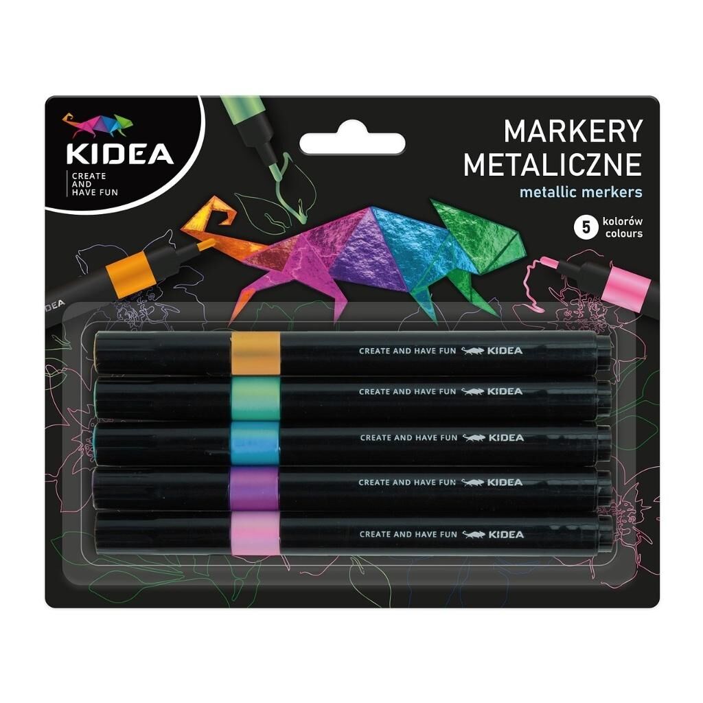 Markery metaliczne 5 kolorów KIDEA