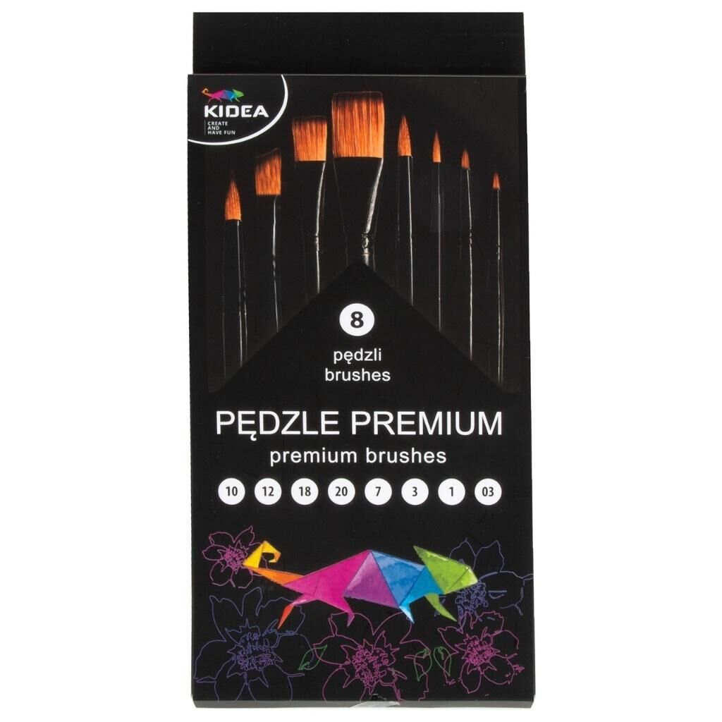 Kidea, Pędzle Premium, 8 szt.