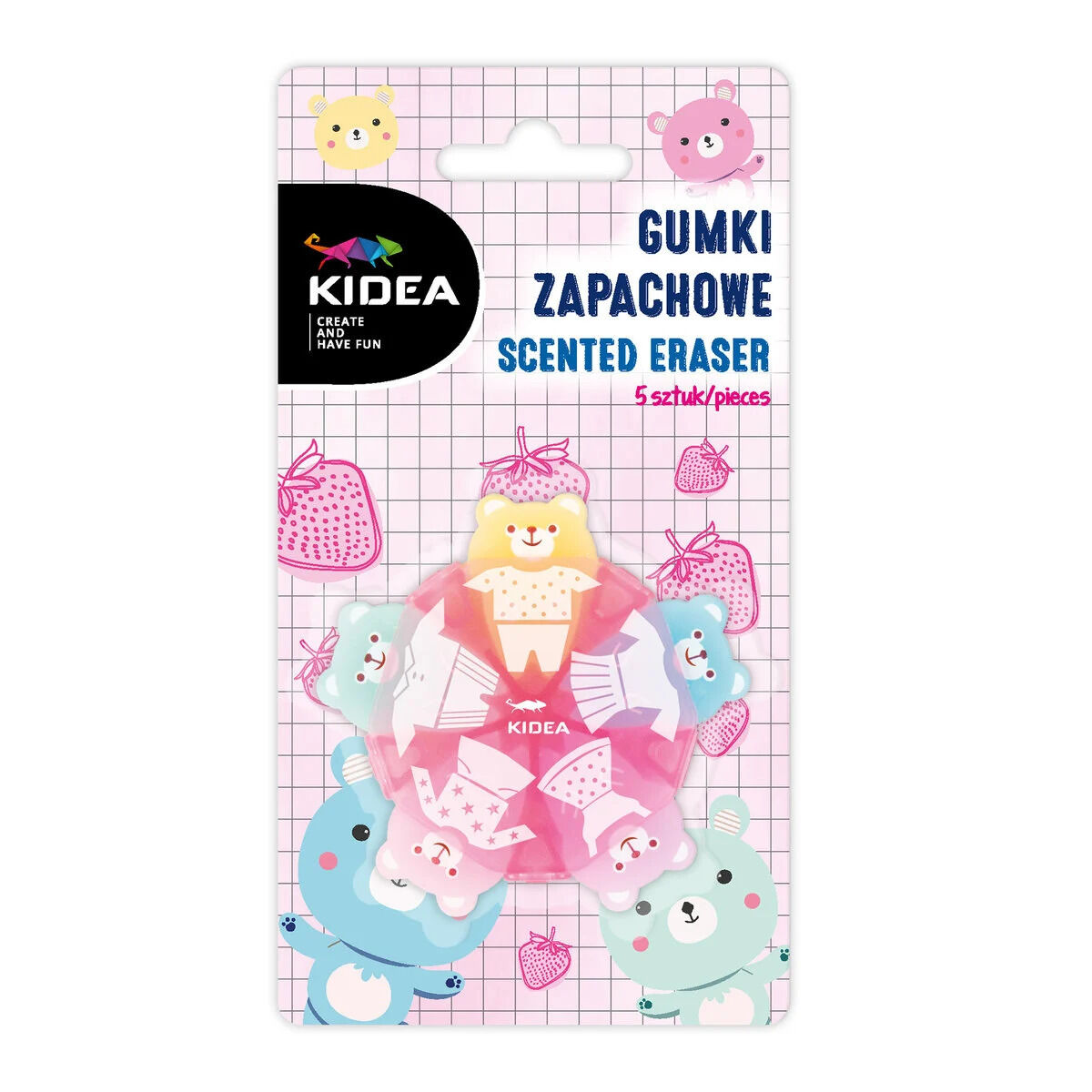 Gumki zapachowe 5szt KIDEA