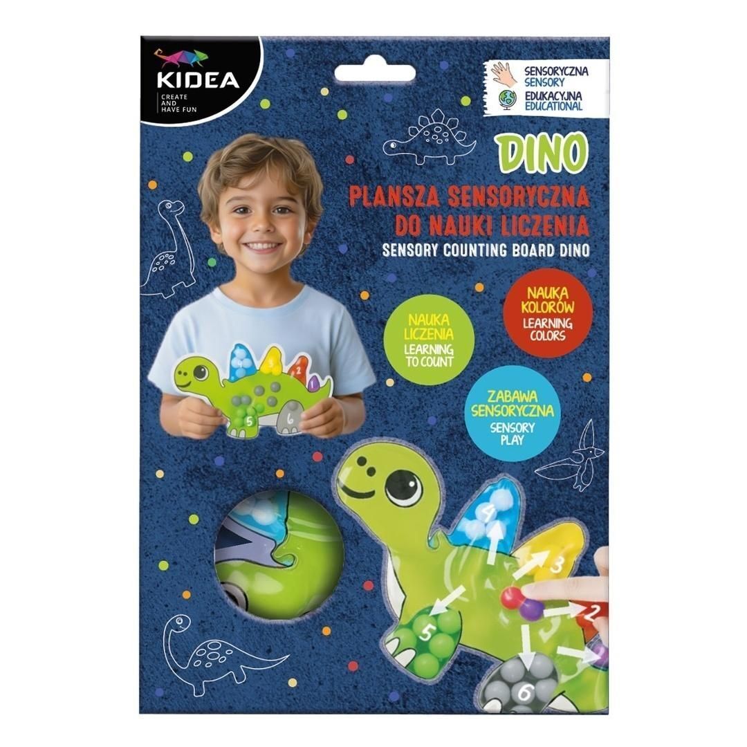 Plansza sensoryczna do nauki liczenia Dino Kidea