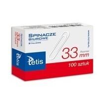 Spinacze okrągłe Tetis 33mm, 100 szt. (GS140-C)
