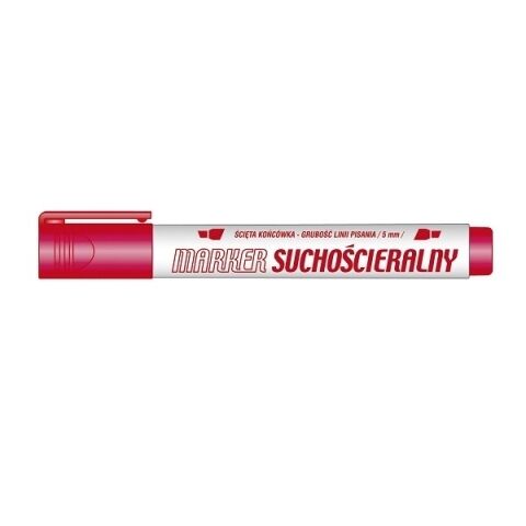 Marker suchościeralny Tetis 5mm - czerwony (KM106-CS)