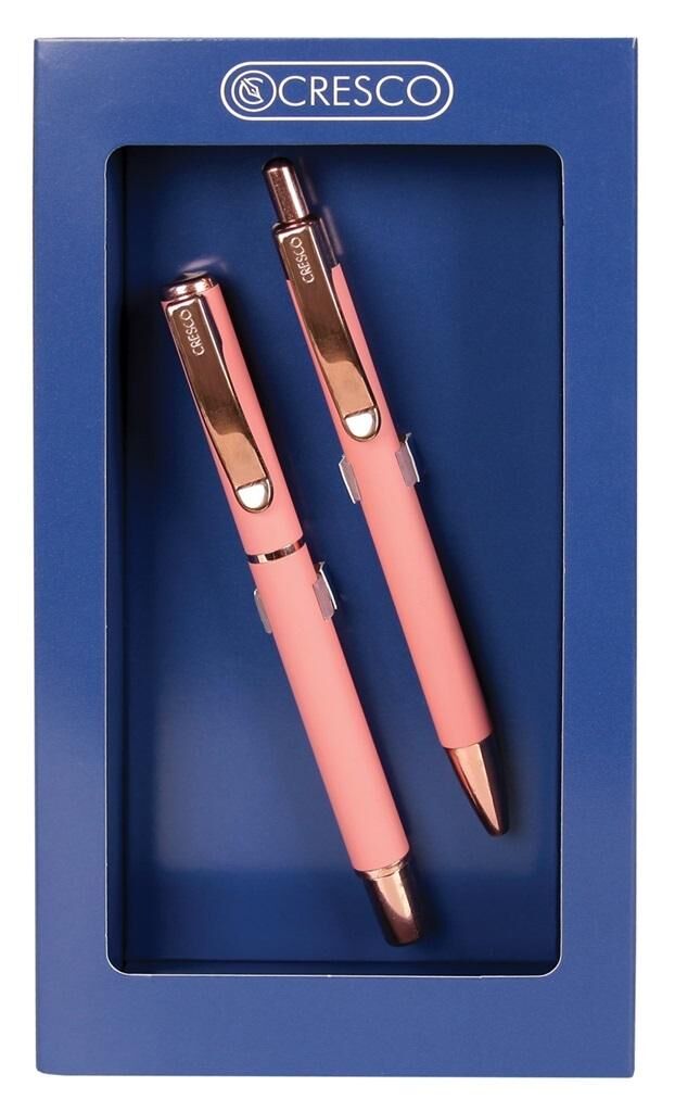 Komplet: Pióro + długopis Master w etui GB - różowy