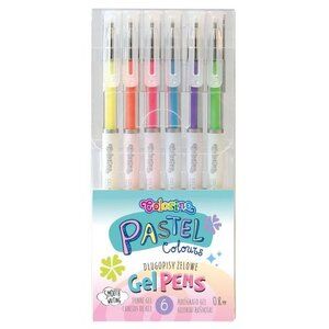 Długopisy żelowe Colorino Pastel, 6 kolorów (80905PTR)