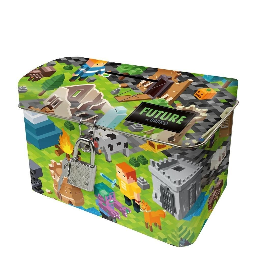 Skarbonka z kłódką Kuferek Minecfaft  SKADF40