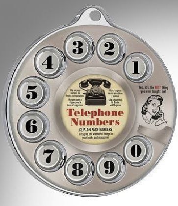 Zakładka do książki tarcza telefonu 0-9 if