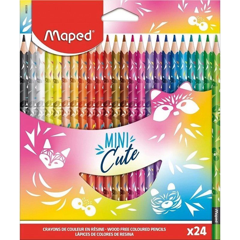 Kredki trójkątne mini cute maped 24 kolory