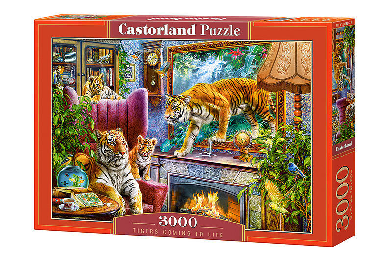 Puzzle 3000 tygrysy w pokoju