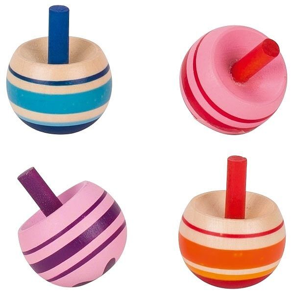 Drewniane mini bączki w paski 1 szt. Mix goki 62919
