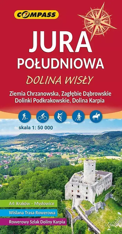 Jura Południowa. Dolina Wisły. Mapa turystyczna w skali 1:50 000