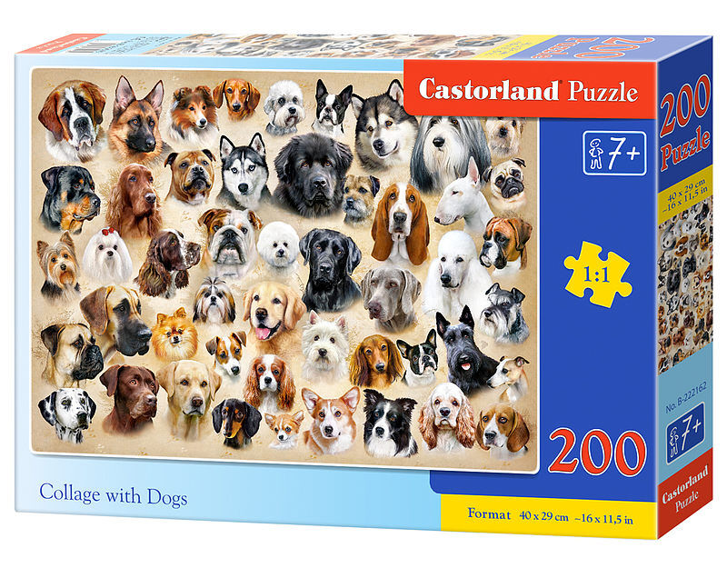 Puzzle 200 kolaż z psami b-222162