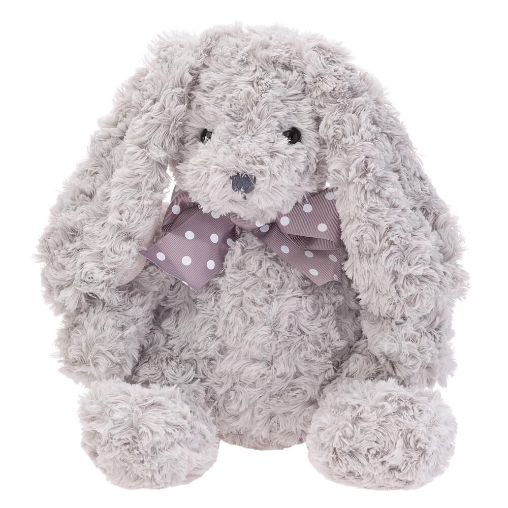 Maskotka Królik Caramen szary z kokardą 28 cm/36 13532
