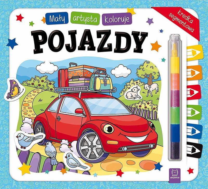 Mały artysta koloruje pojazdy