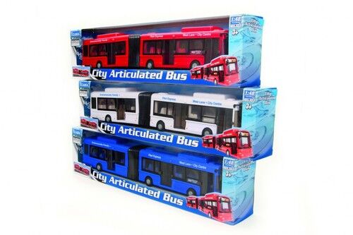 Autobus przegubowy miejski 1:48 niebieski