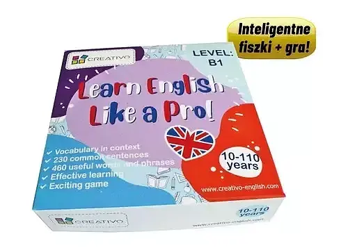 Learn English Like a Pro Inteligentne fiszki + gra (poziom B1)