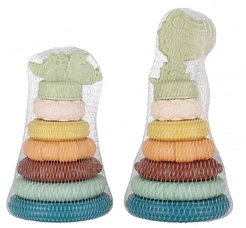 Piramidka edukacyjna pastelowa bambam 1 szt. Mix