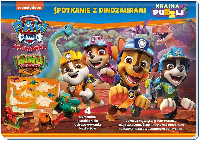 Psi Patrol. Kraina puzzli. Spotkanie z dinzaurami.