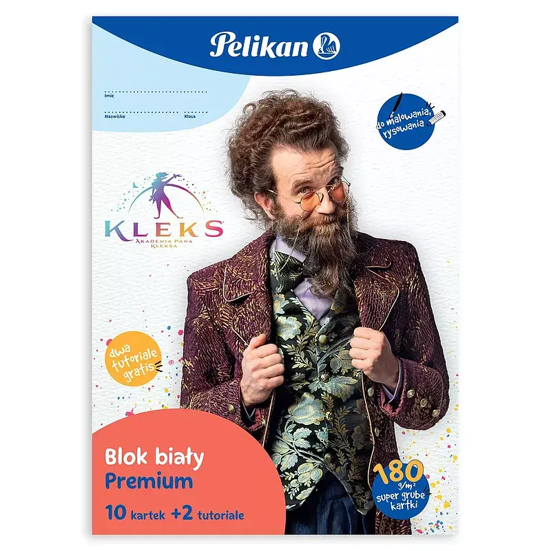 Blok kreatywny biały a4 kleks pelikan