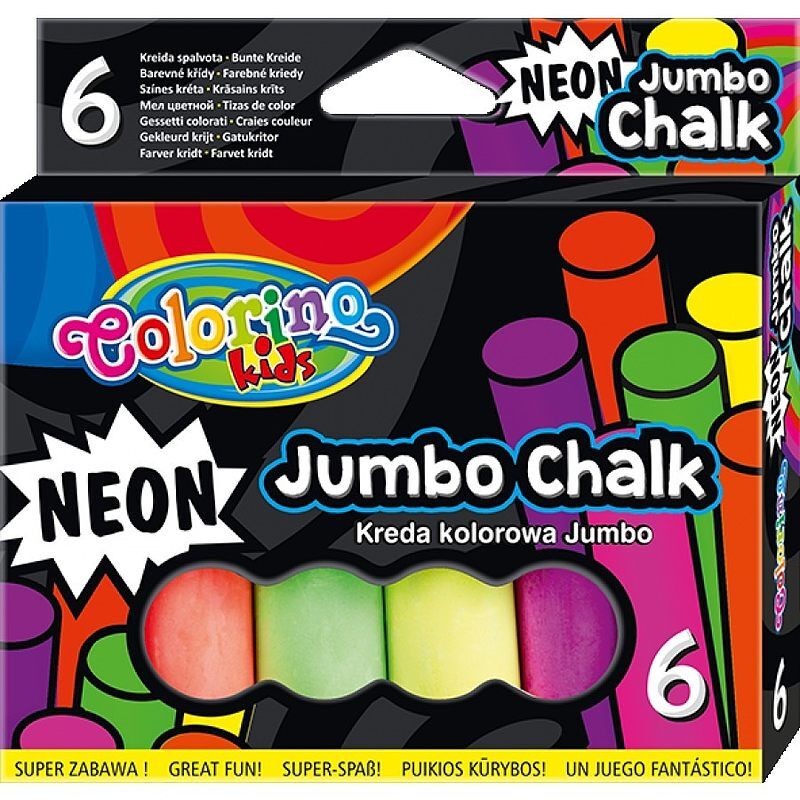 Kreda colorino kids neonowa jumbo 6 sztuk