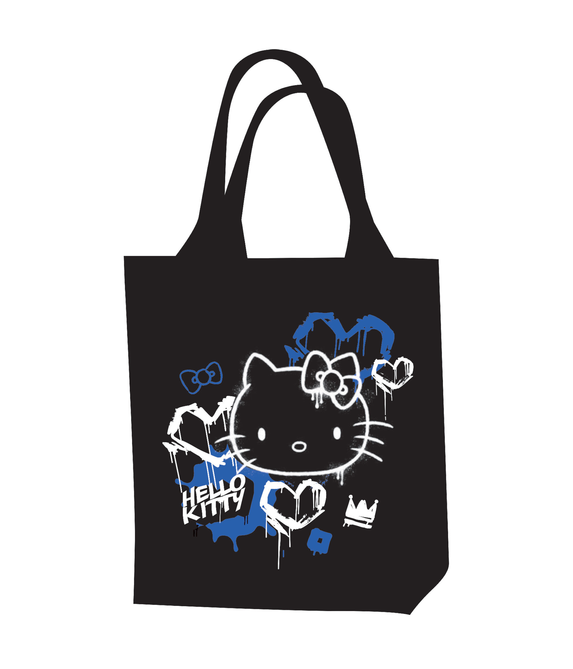 Torba na ramię Hello Kitty Woven black neon