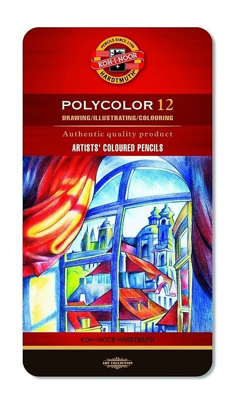 Kredki koh-i-noor polycolor 3822 12 kolorów opakowanie metalowe