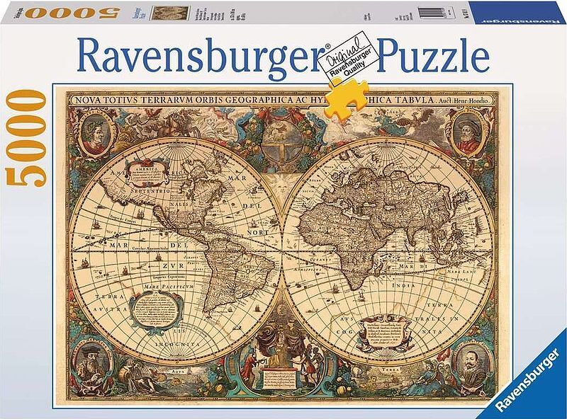 Puzzle 2d 5000 dawna mapa świata 17411