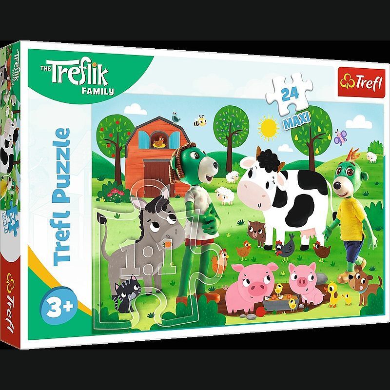 Puzzle 24 maxi rodzina treflików na wsi 14361